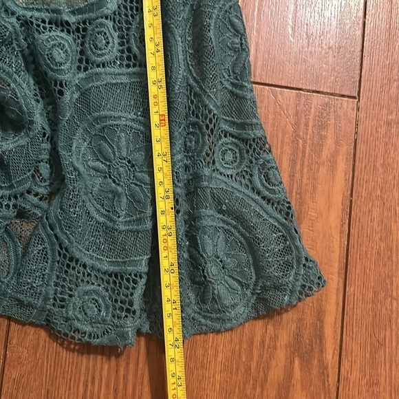 Joyfolie Teal Lace Dress - Picture 8 of 11